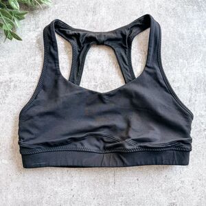 Lululemon Black Medium Support Sports Bra Size 6